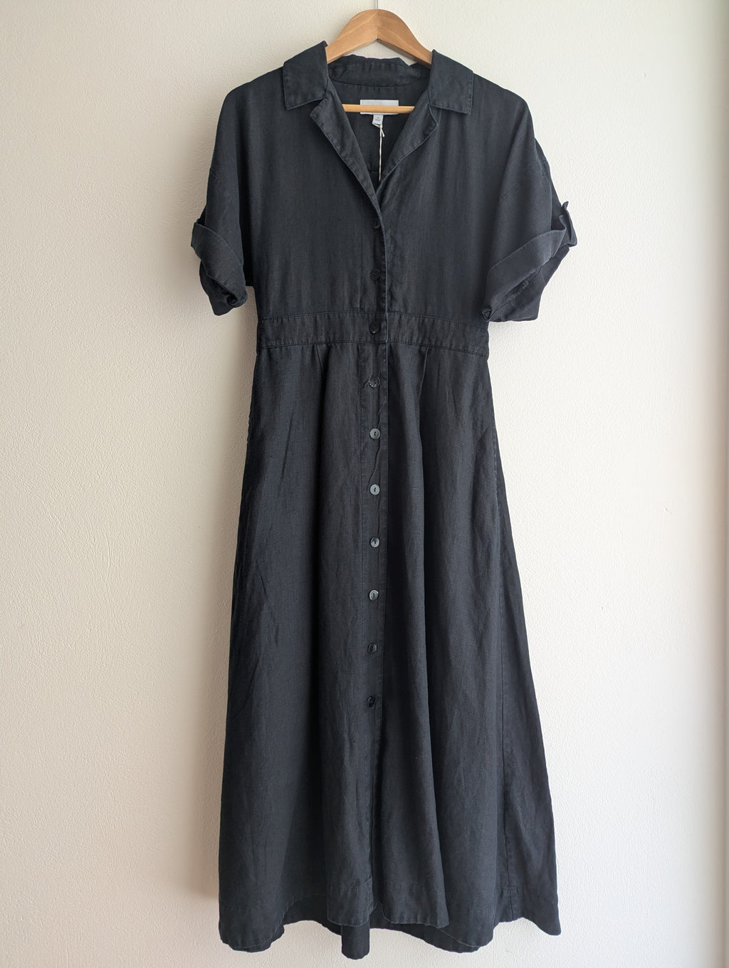 Witchery Black Linen Shirt Dress