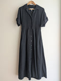 Witchery Black Linen Shirt Dress