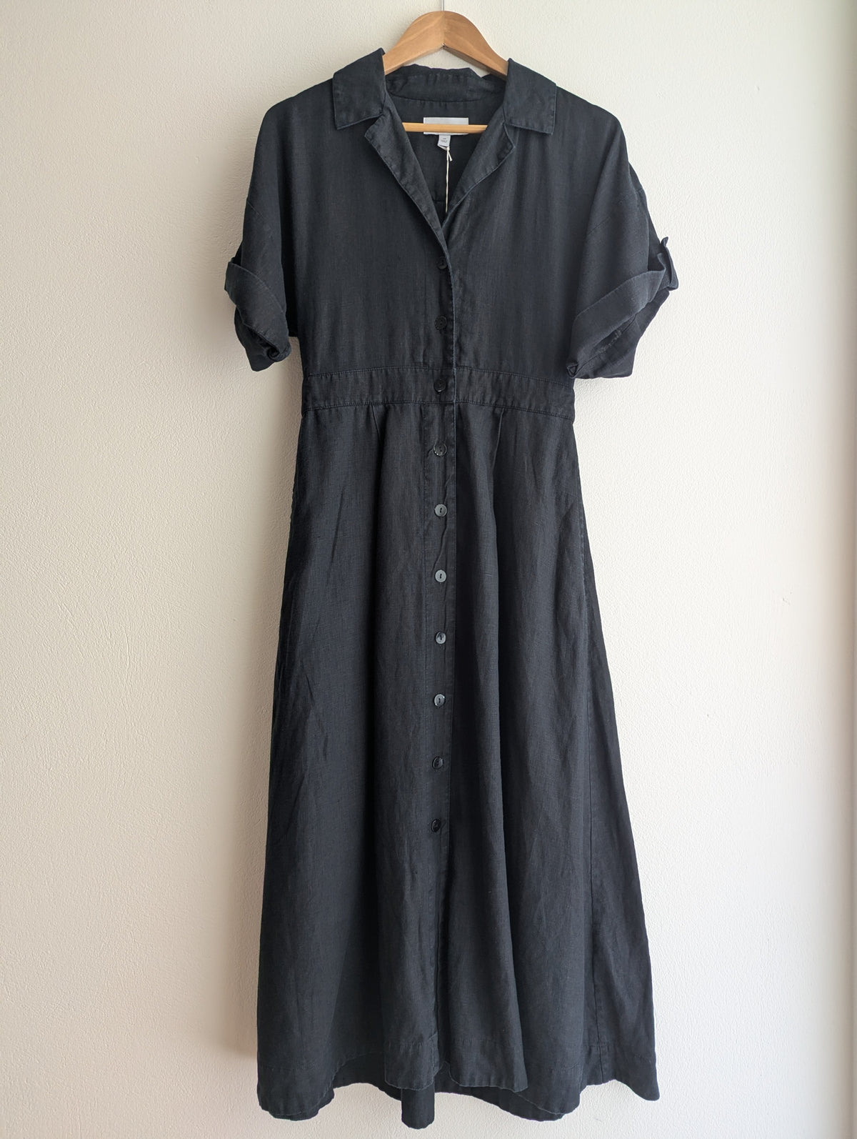 Witchery Black Linen Shirt Dress