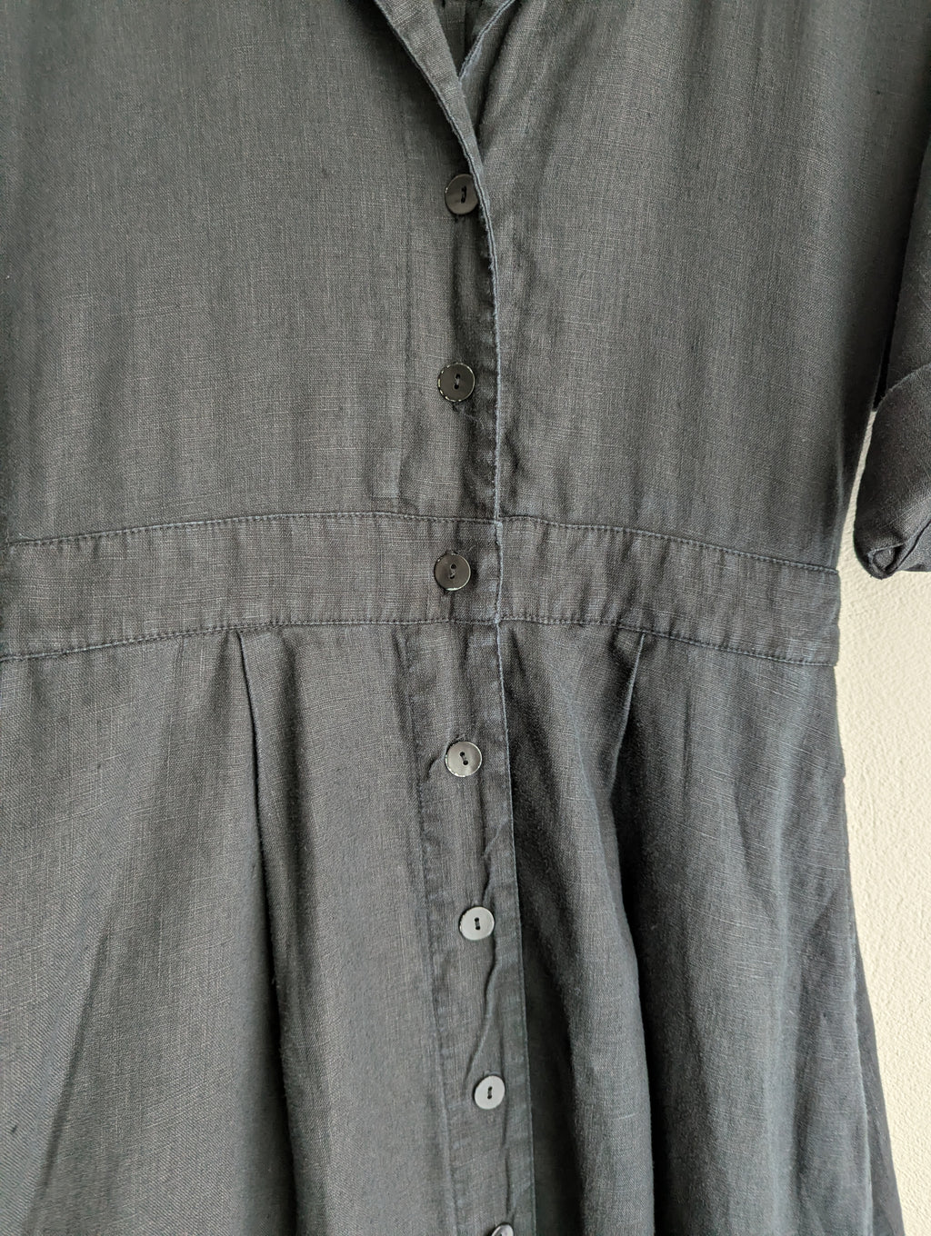 Witchery Black Linen Shirt Dress