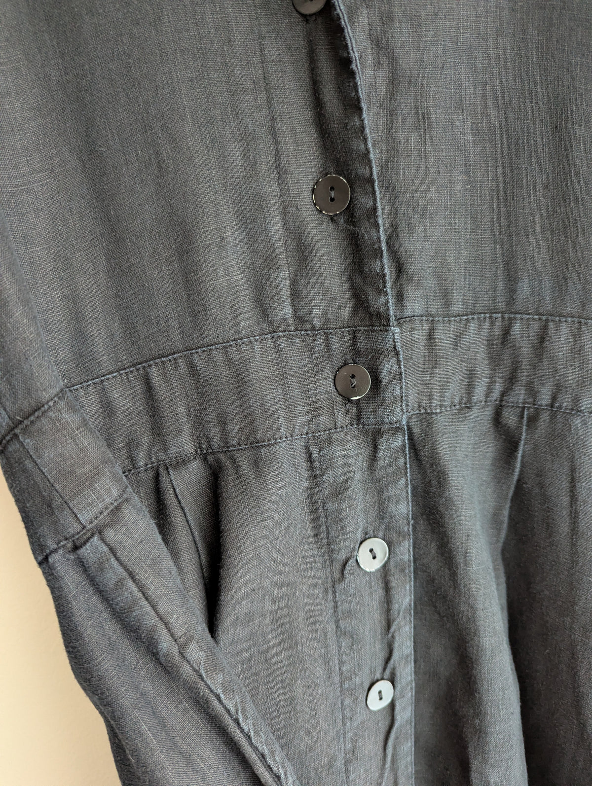 Witchery Black Linen Shirt Dress