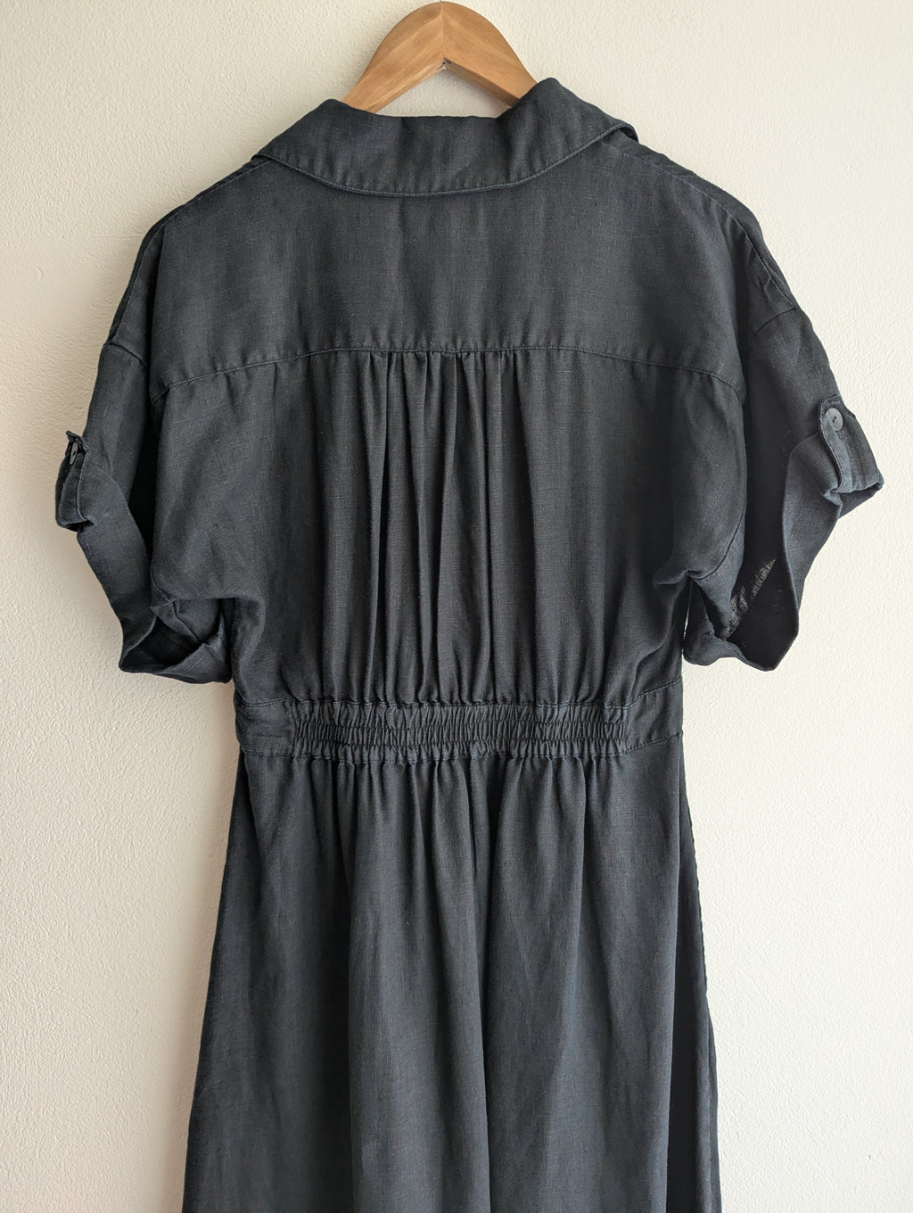 Witchery Black Linen Shirt Dress