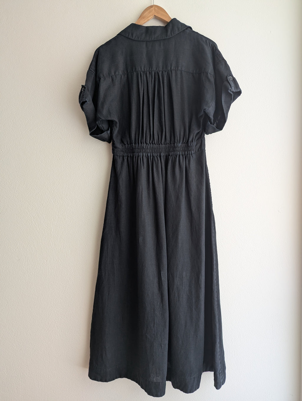 Witchery Black Linen Shirt Dress