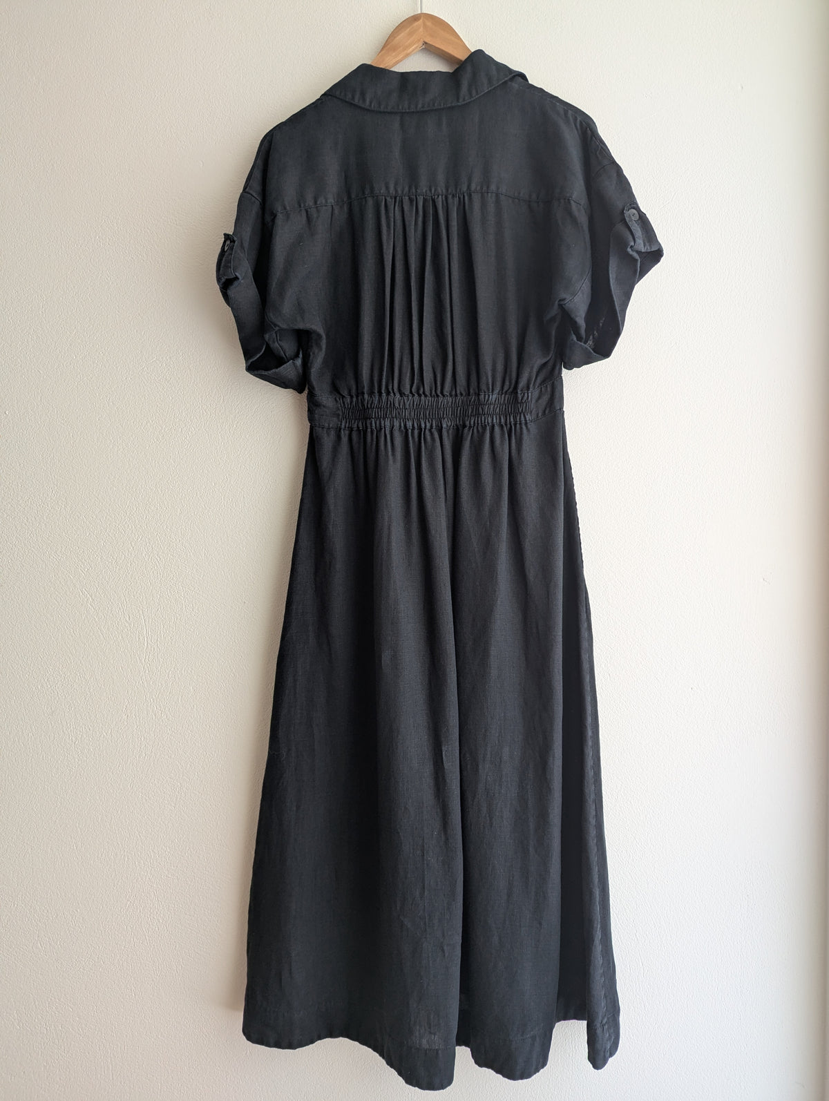 Witchery Black Linen Shirt Dress