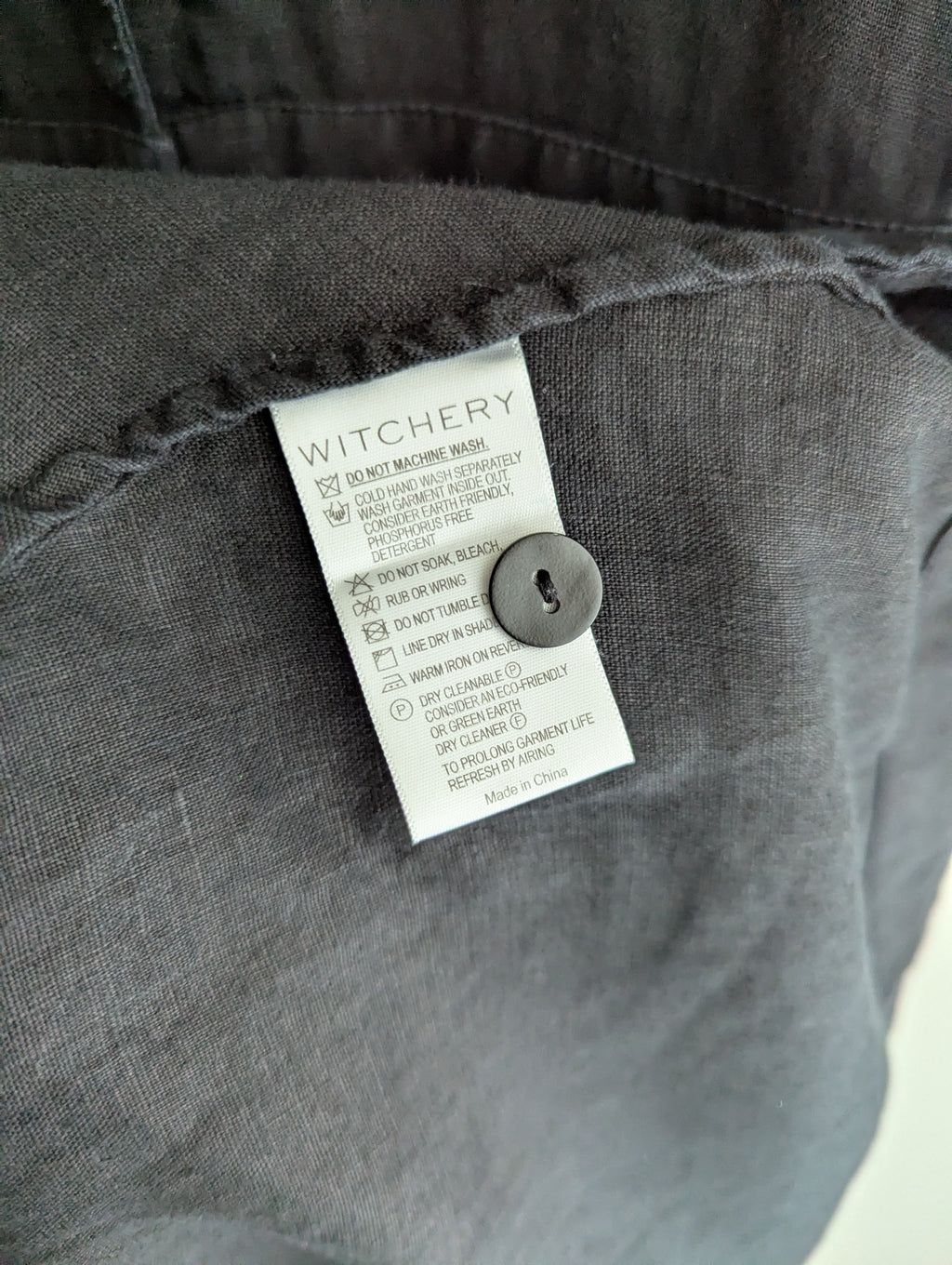 Witchery Black Linen Shirt Dress