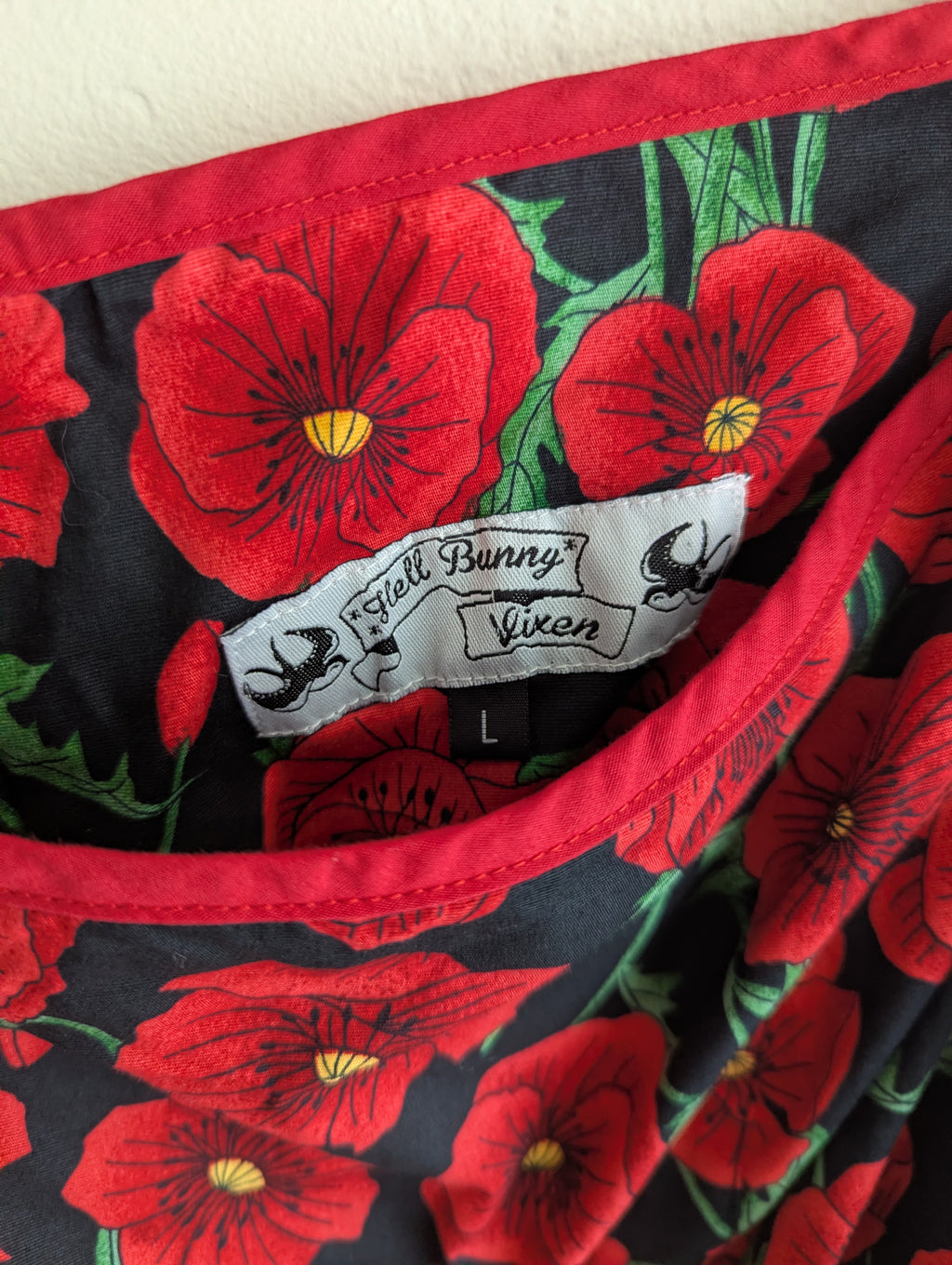 Hell Bunny Vixen Retro Red Poppy Fit & Flare Dress