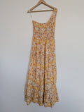 Charlie Holiday Sunny Yellow One Shoulder Maxi Dress