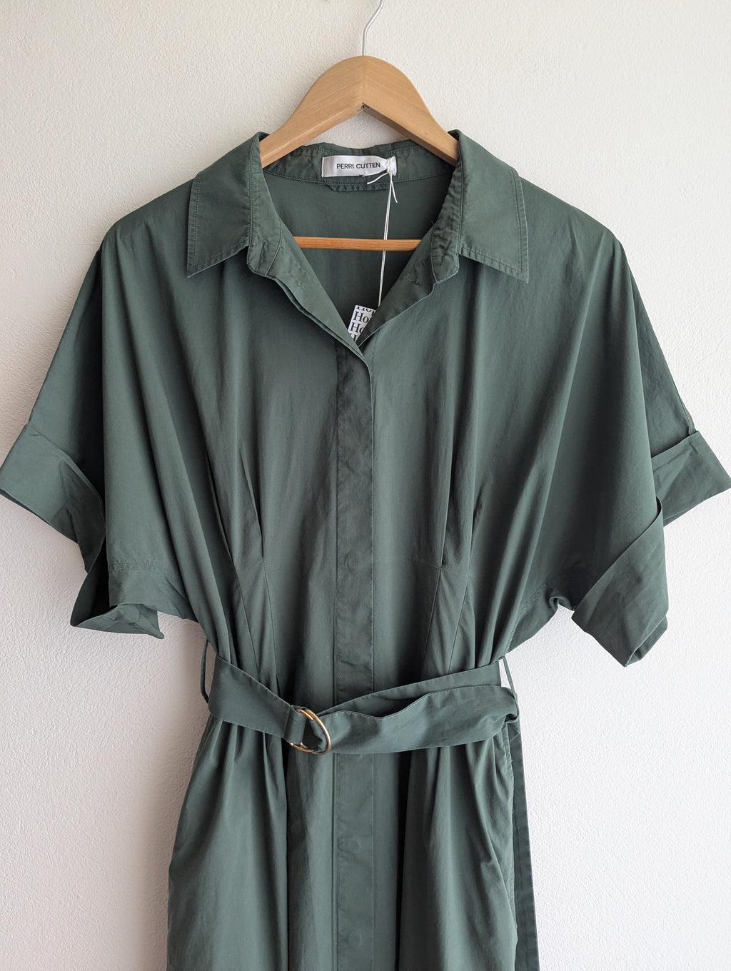 Perri Cutten Cotton Maxi Shirt Dress