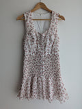 The East Order Floral Lace-up Mini Dress