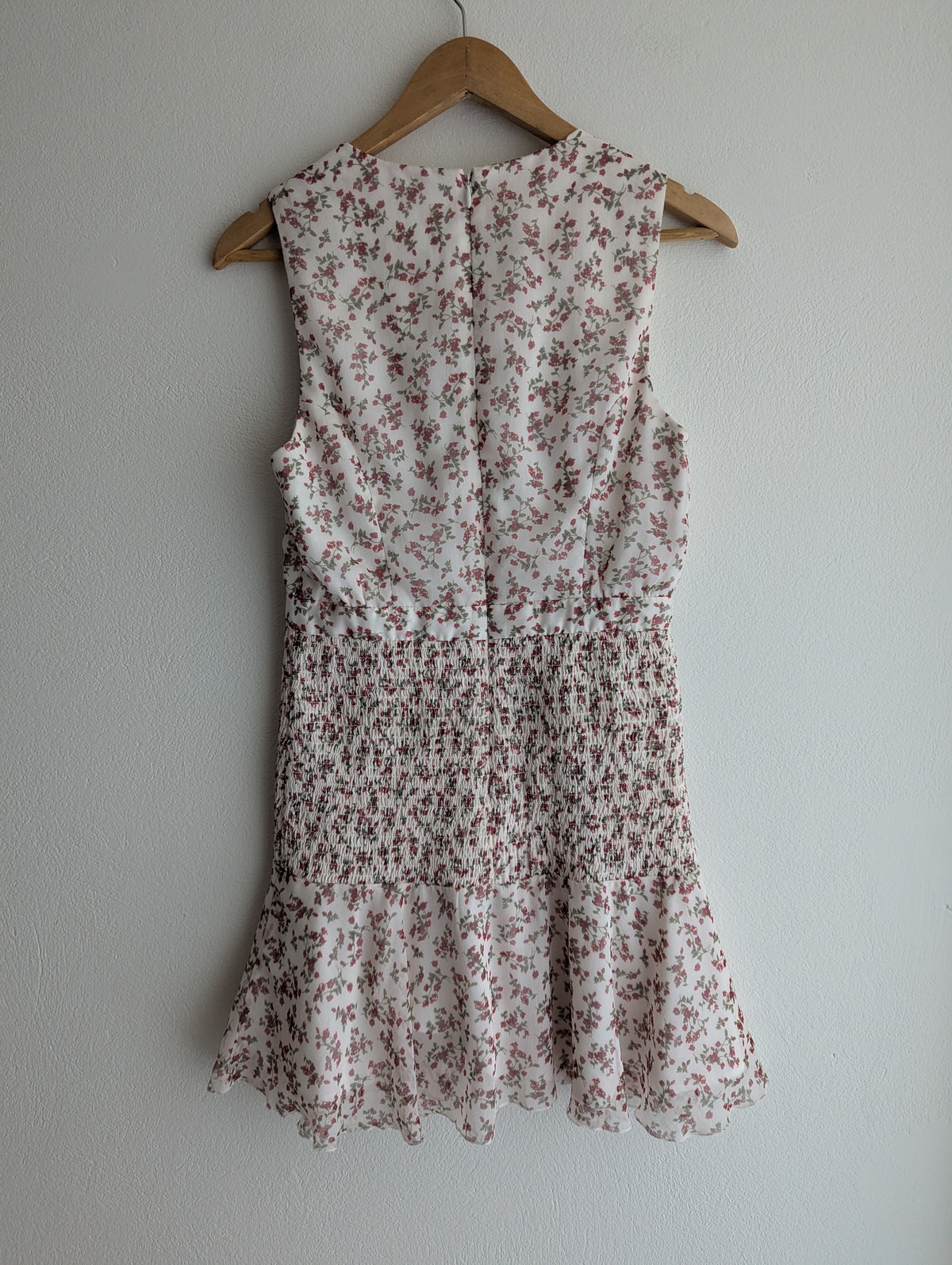 The East Order Floral Lace-up Mini Dress