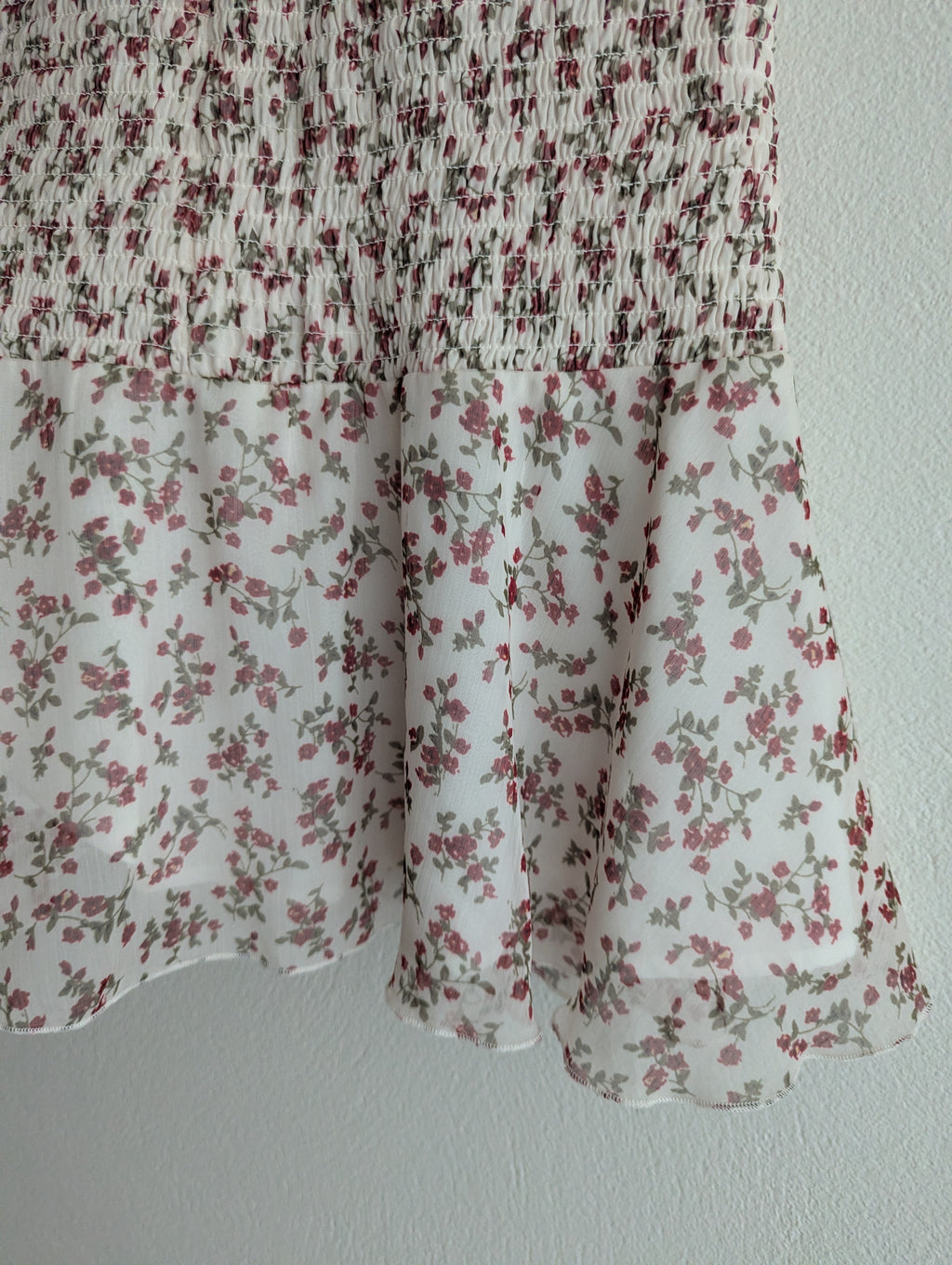 The East Order Floral Lace-up Mini Dress