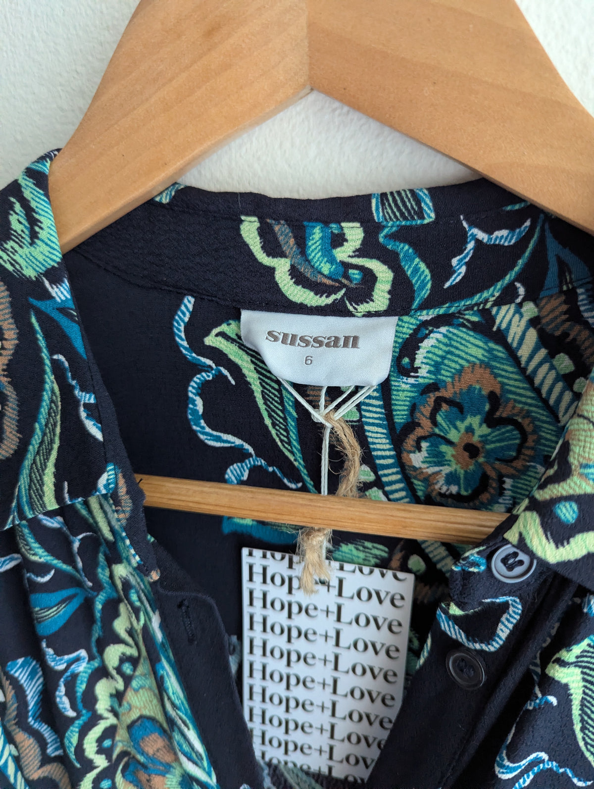 Sussan Navy Paisley Print Shirt Dress