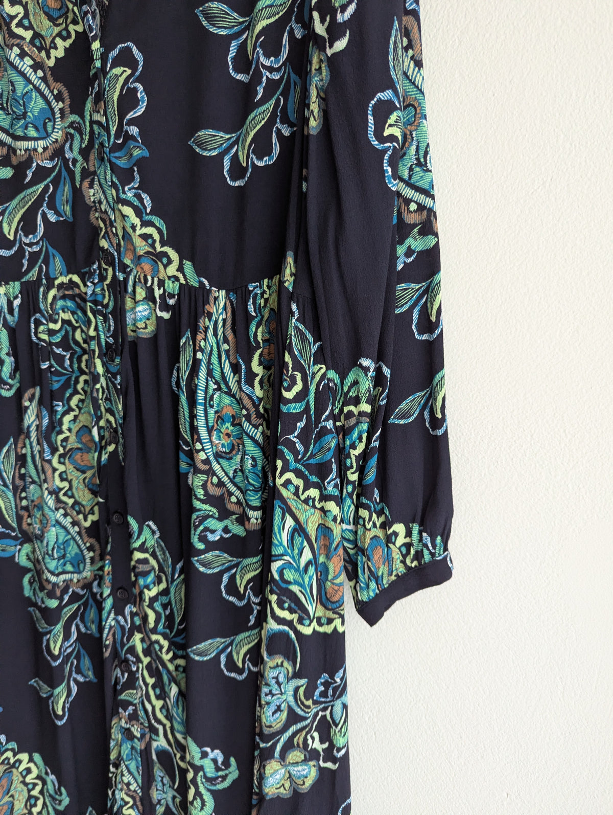 Sussan Navy Paisley Print Shirt Dress