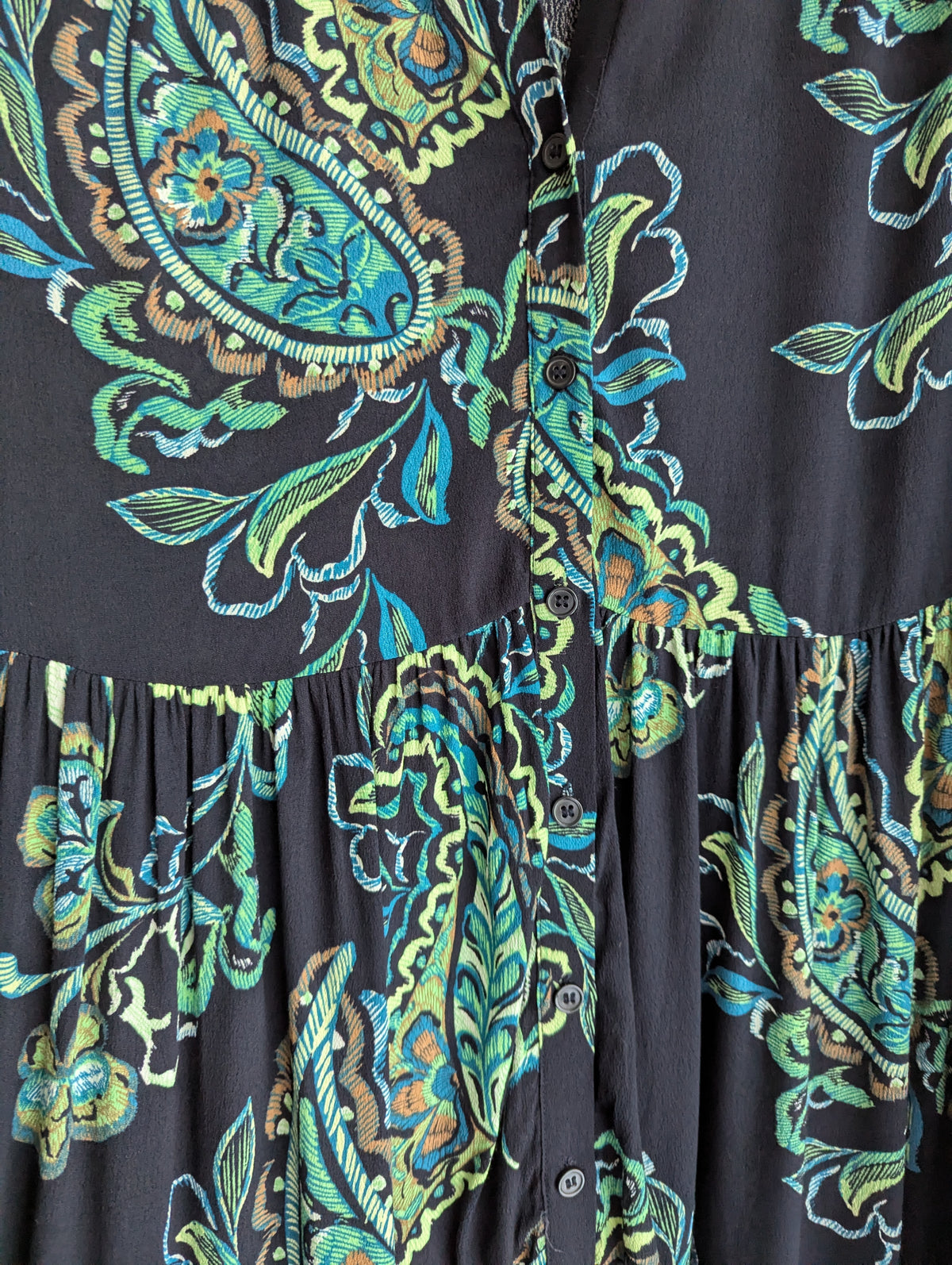 Sussan Navy Paisley Print Shirt Dress