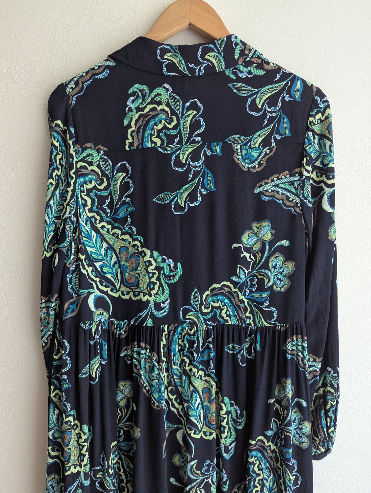 Sussan Navy Paisley Print Shirt Dress