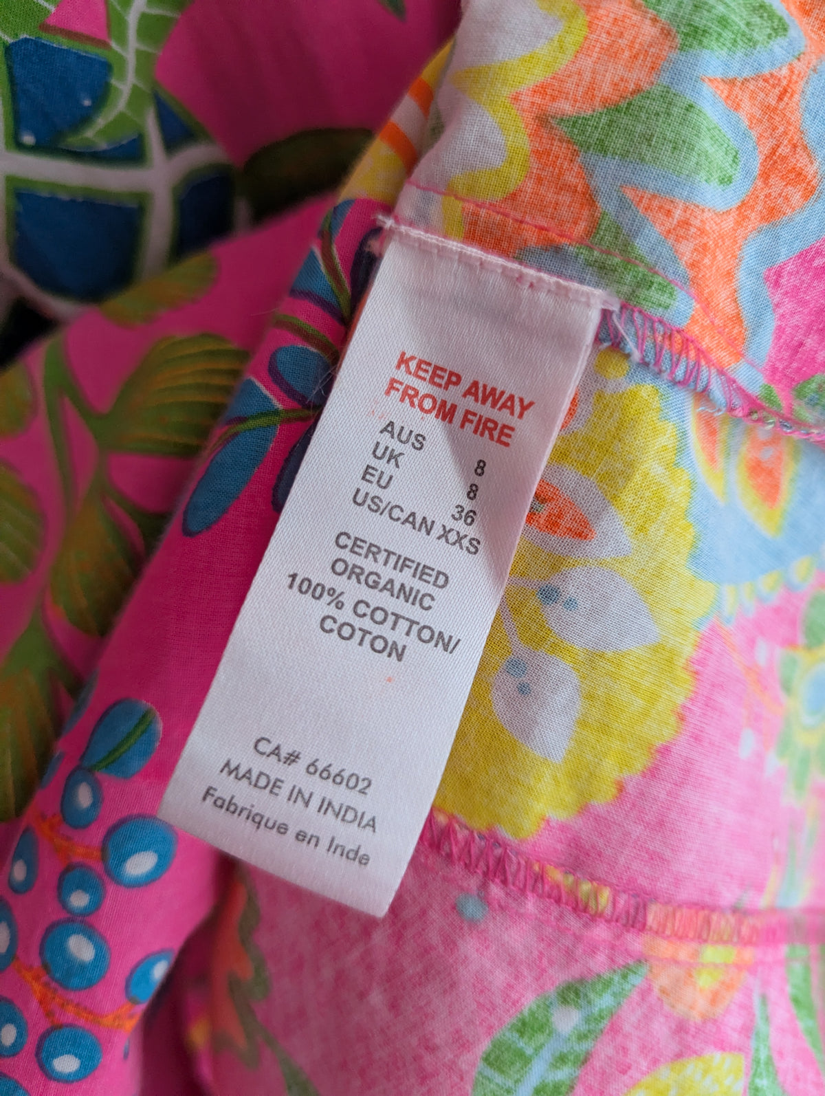 Orientique Naturally Neon Floral Cotton Shirt Dress