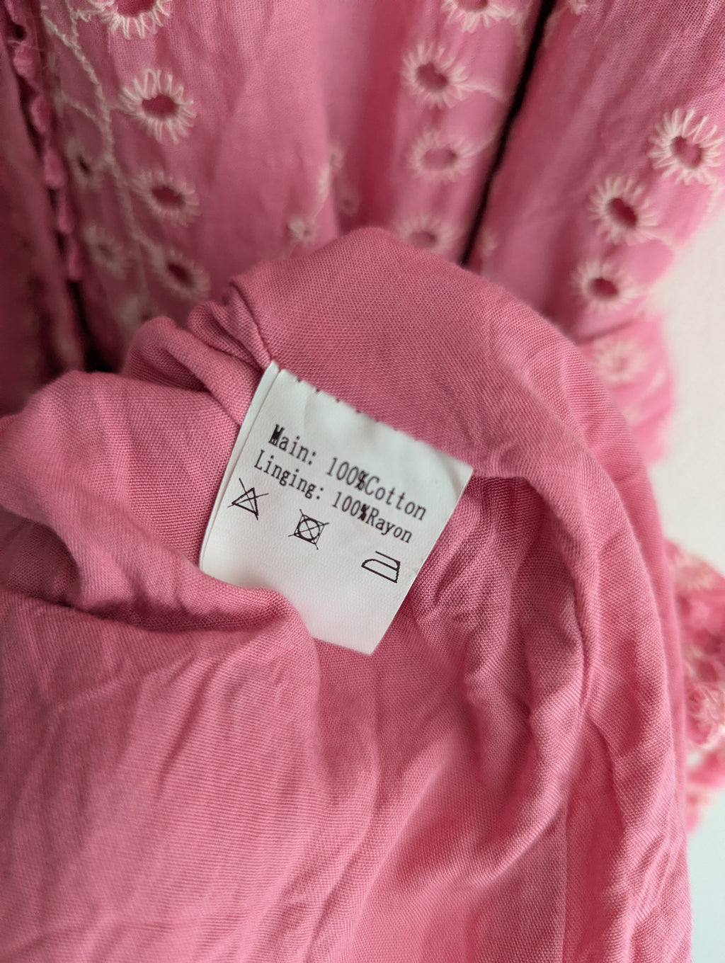 Lorraine Pink & White Cotton Shirt Dress