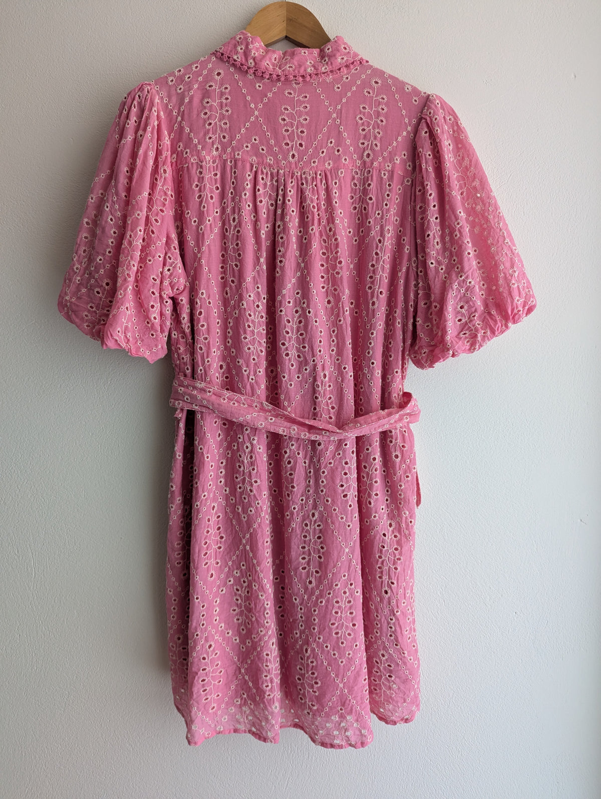 Lorraine Pink & White Cotton Shirt Dress