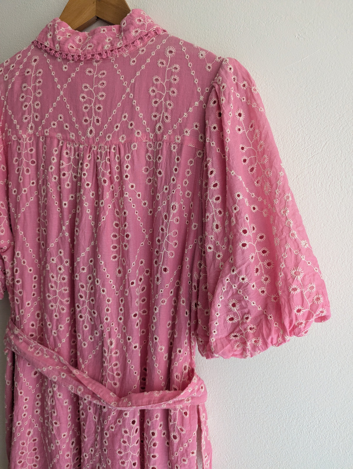 Lorraine Pink & White Cotton Shirt Dress