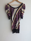 Guess Stripe Lurex Knit Longline Top