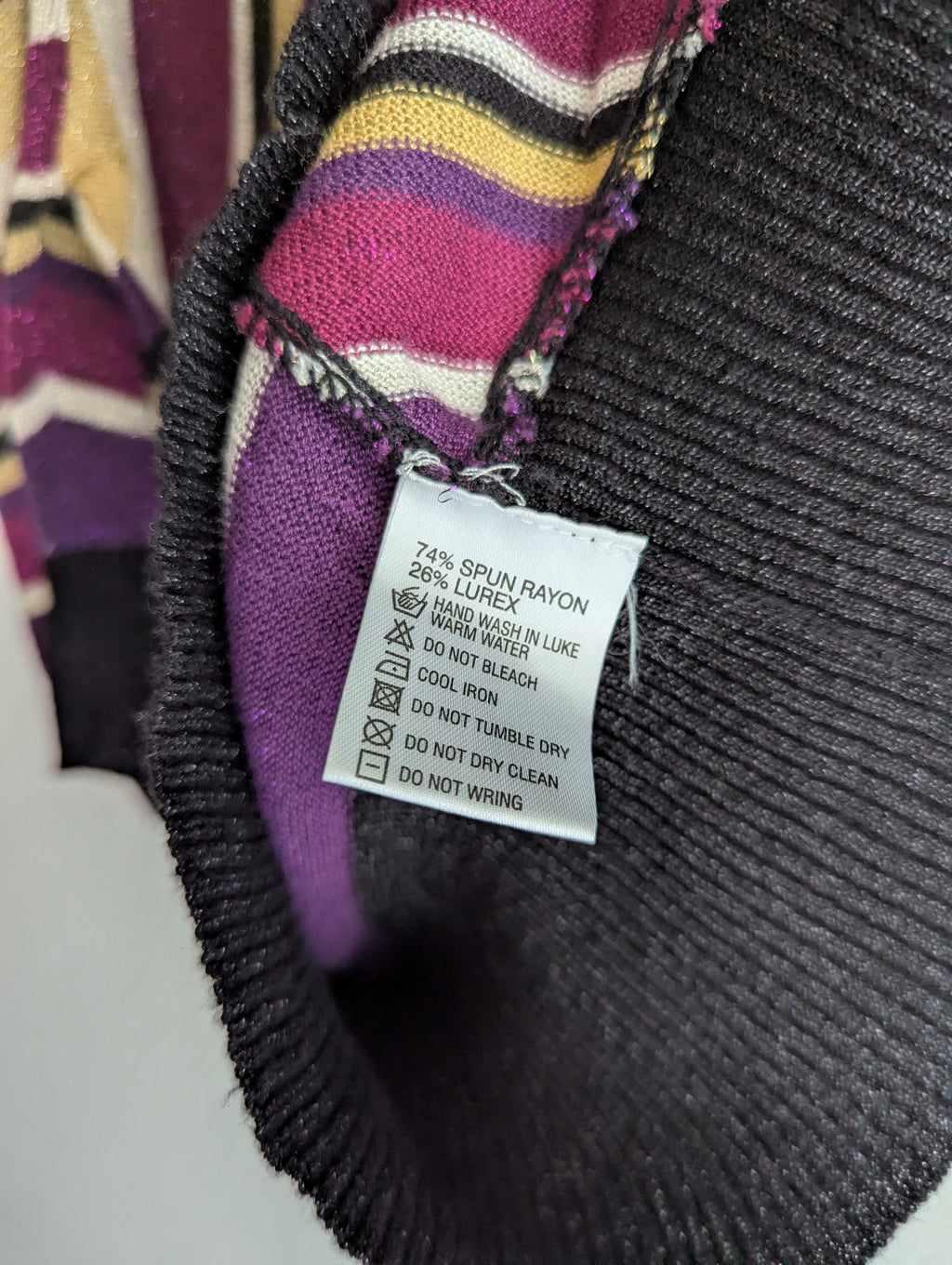 Guess Stripe Lurex Knit Longline Top