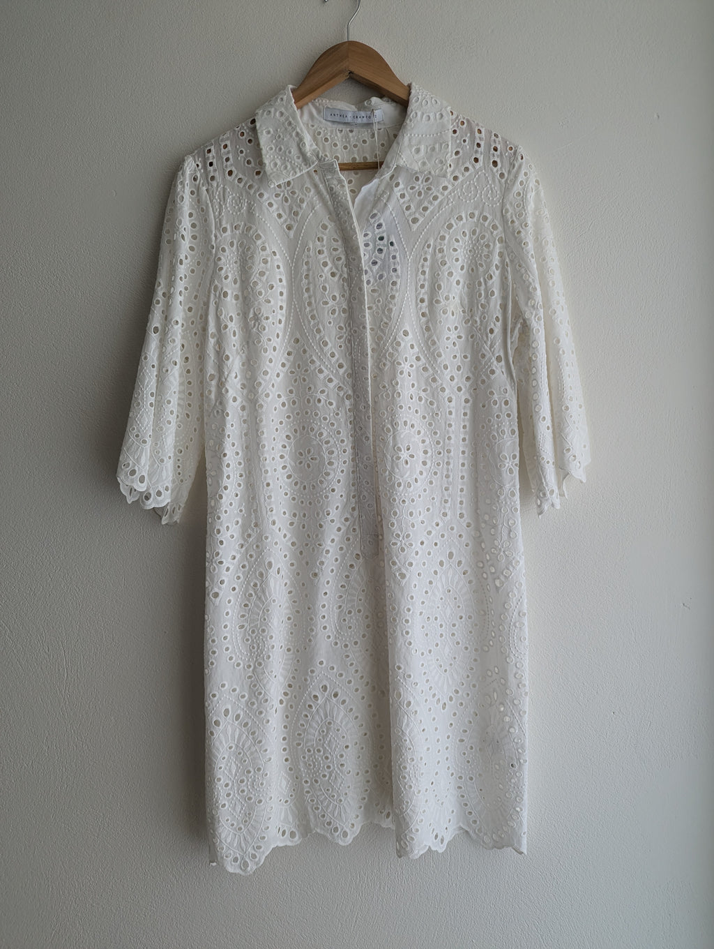 Anthea Crawford Broderie Anglaise Shirt Dress