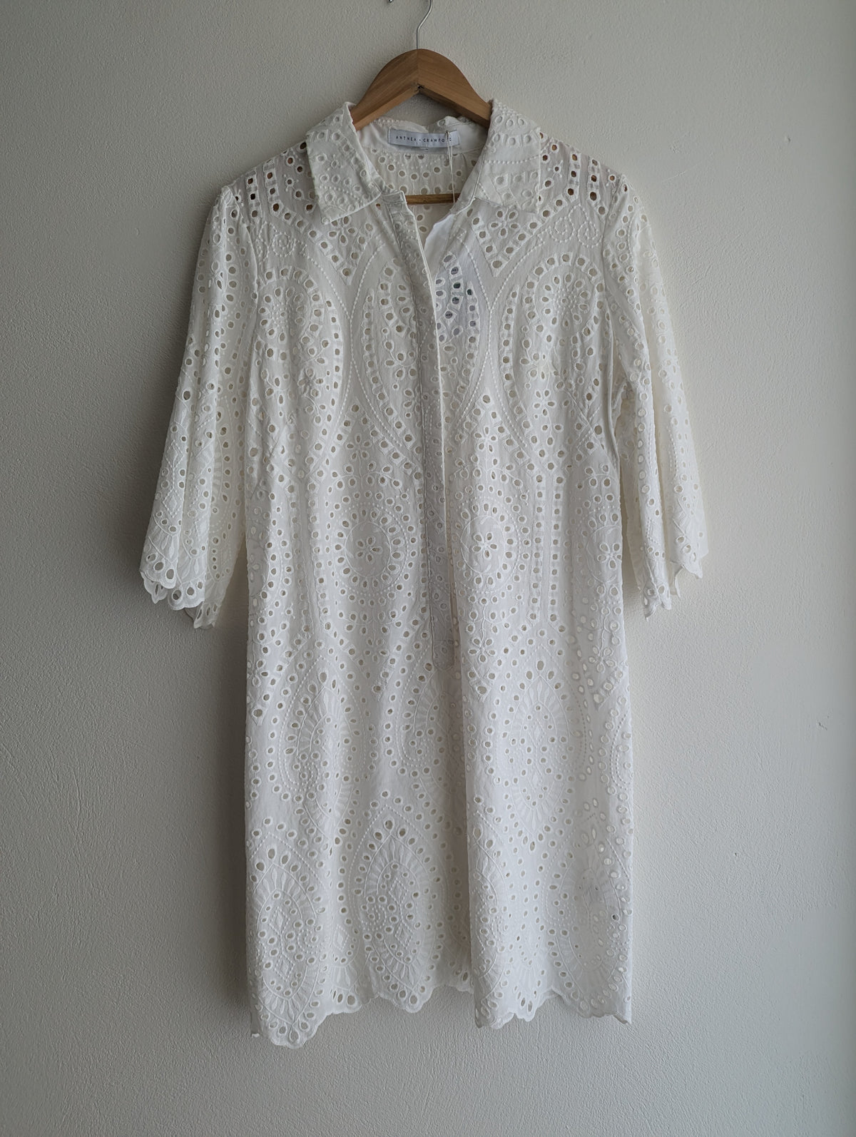 Anthea Crawford Broderie Anglaise Shirt Dress