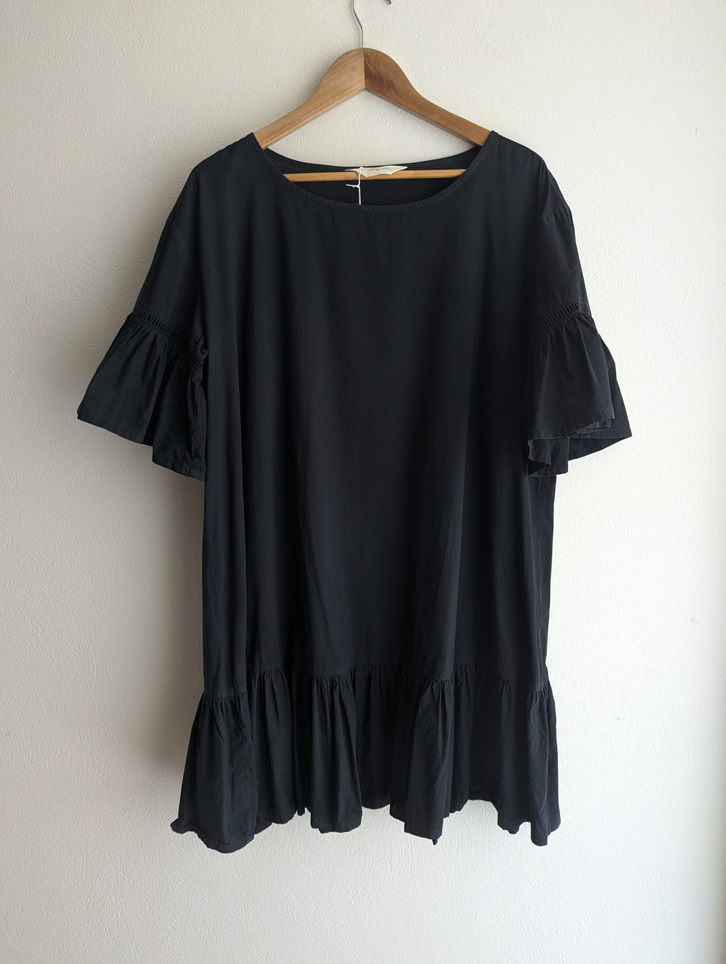 Gorman Black Organic Cotton Shift Dress
