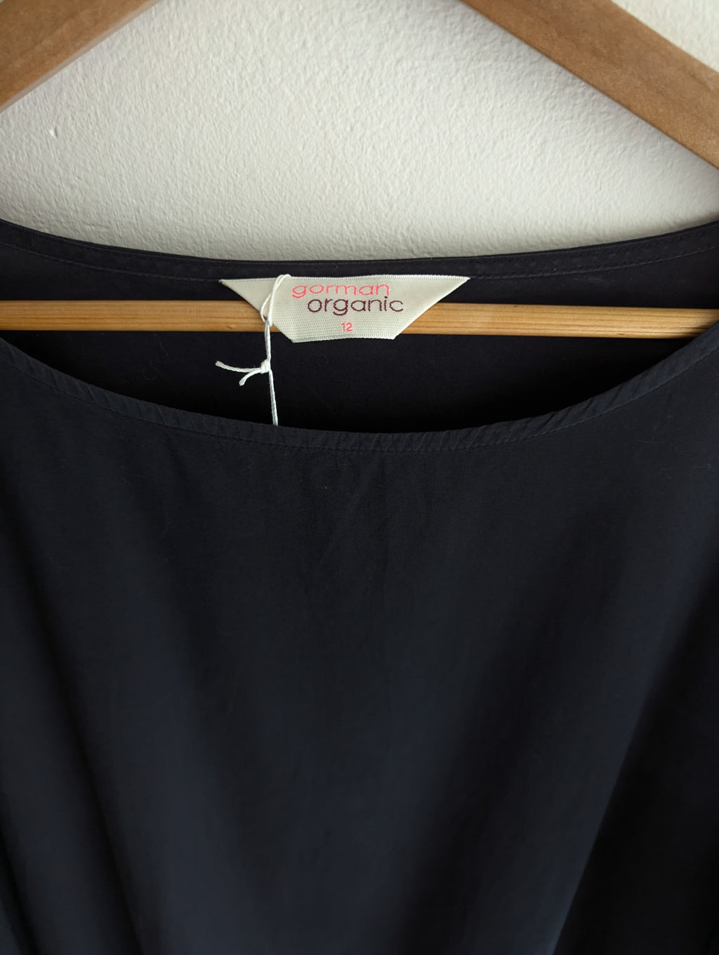 Gorman Black Organic Cotton Shift Dress