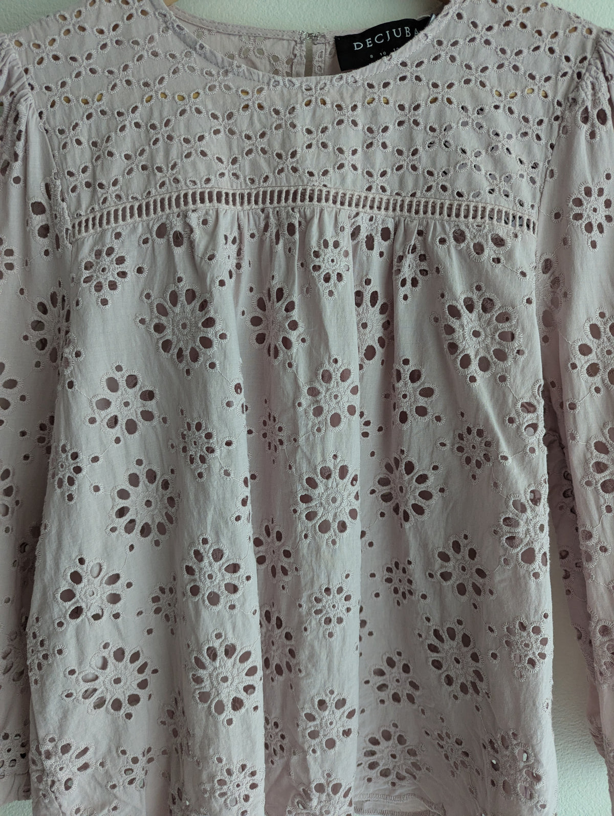 Decjuba Dusty Pink Broderie Anglaise Top