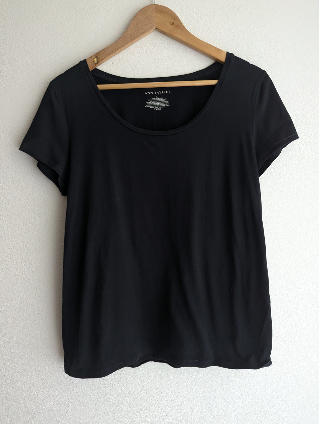 Ann Taylor Cotton Black Tee