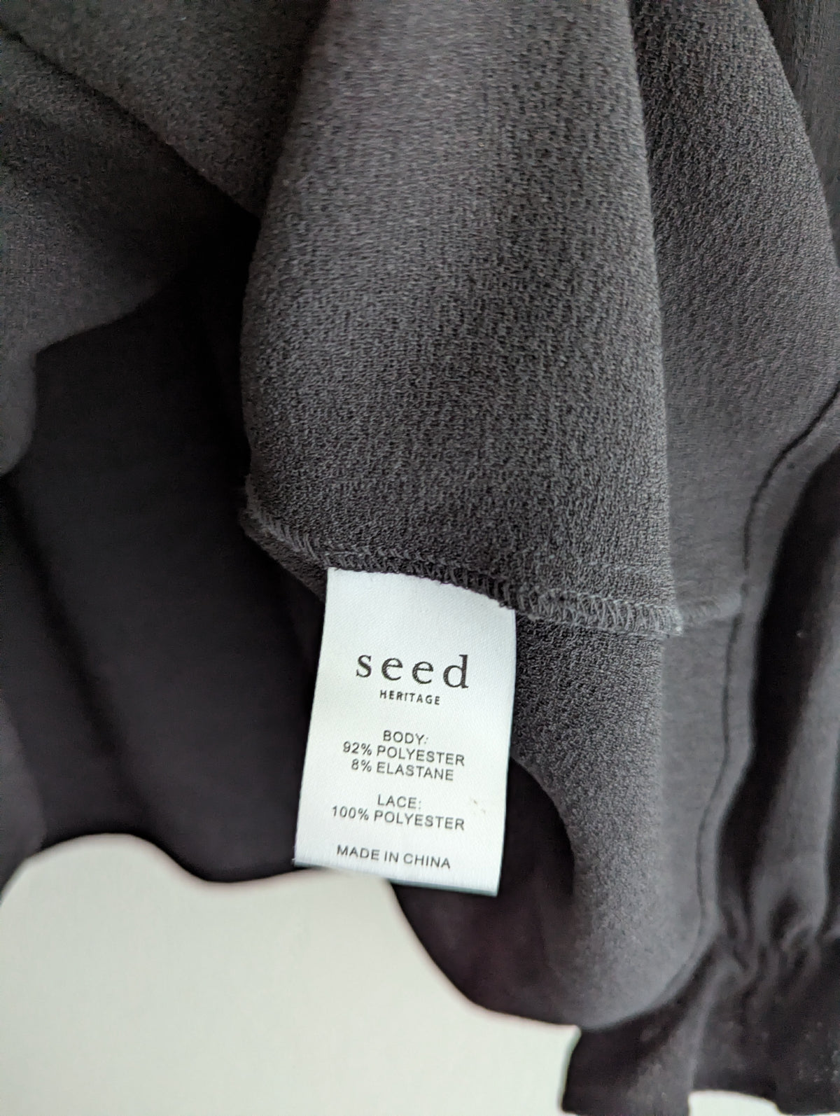 Seed Heritage Black Off-the-Shoulder Scallop Top