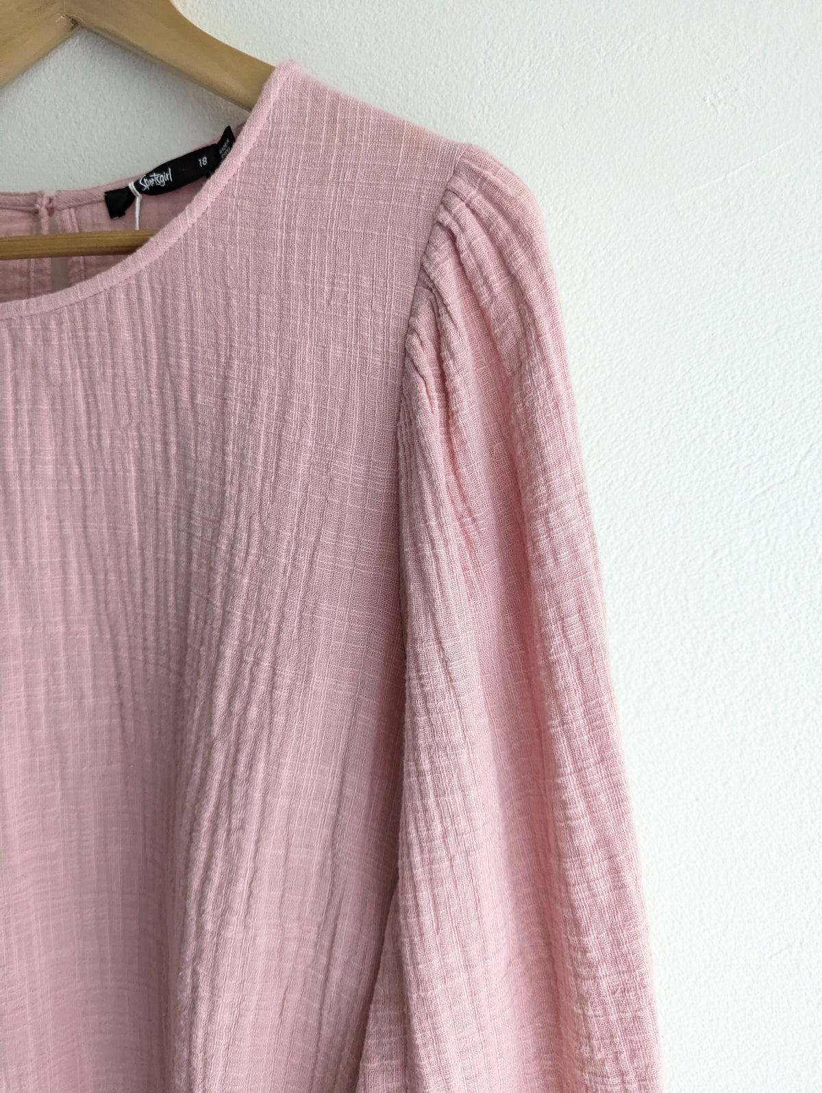 Sportsgirl Pink Cotton Gauze Top
