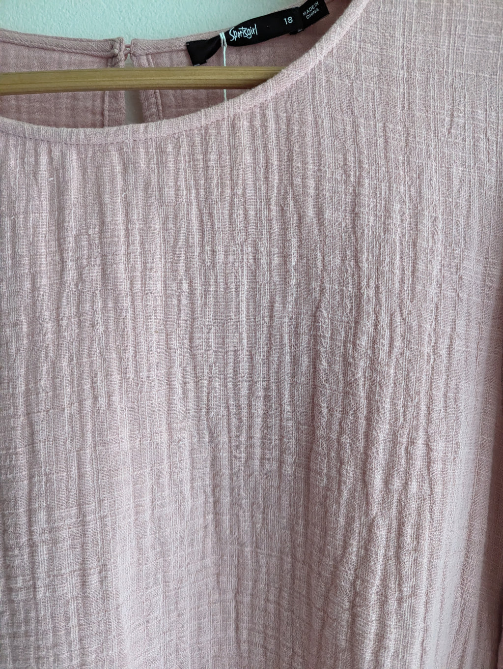 Sportsgirl Pink Cotton Gauze Top