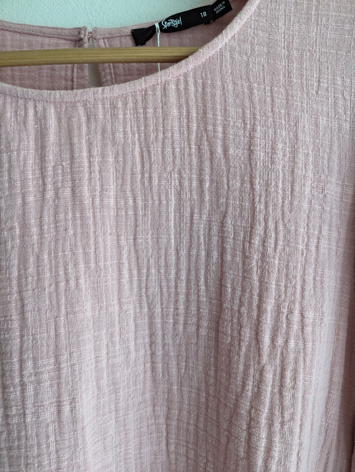Sportsgirl Pink Cotton Gauze Top