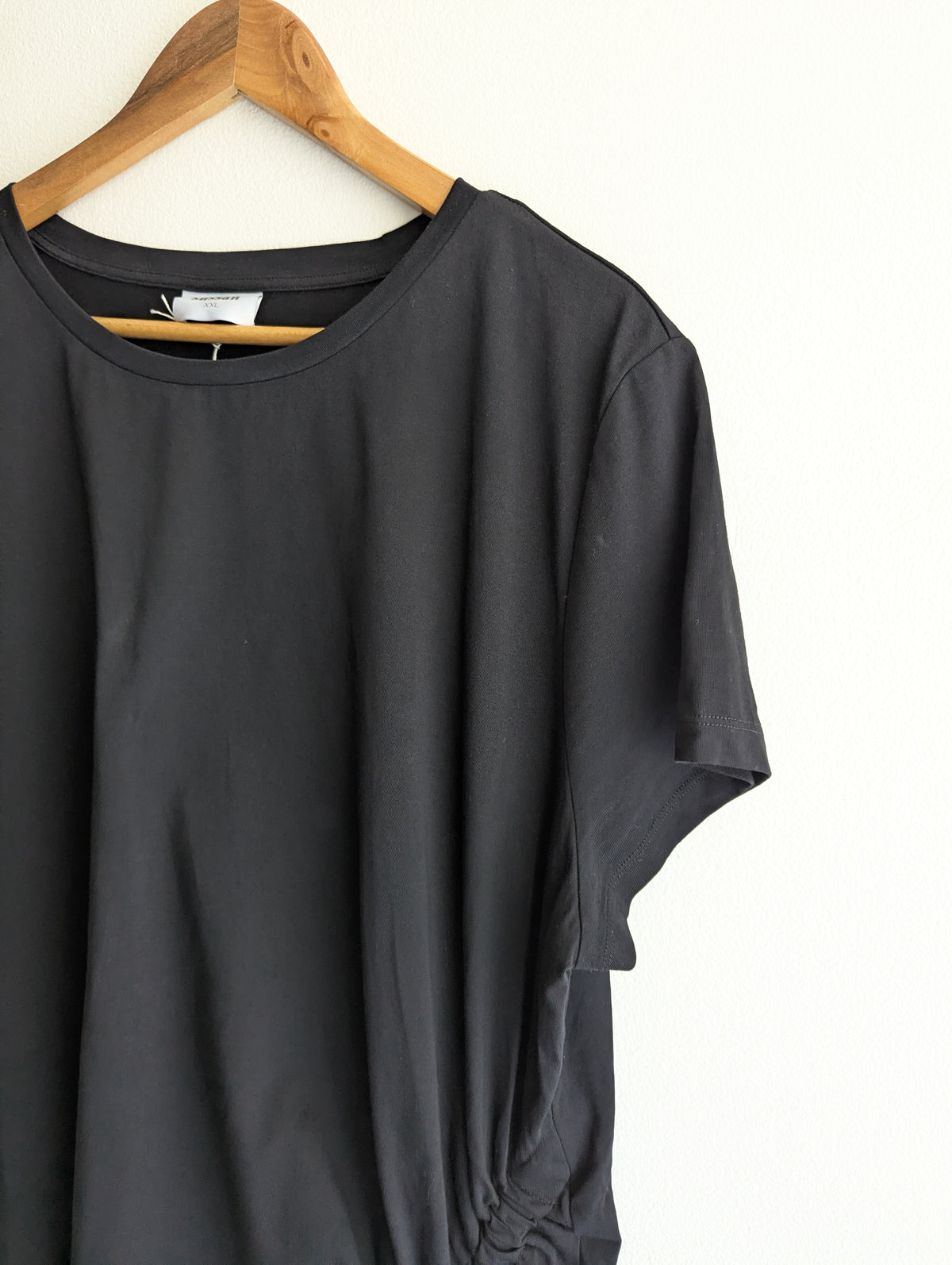 Sussan Black Gather T-Shirt