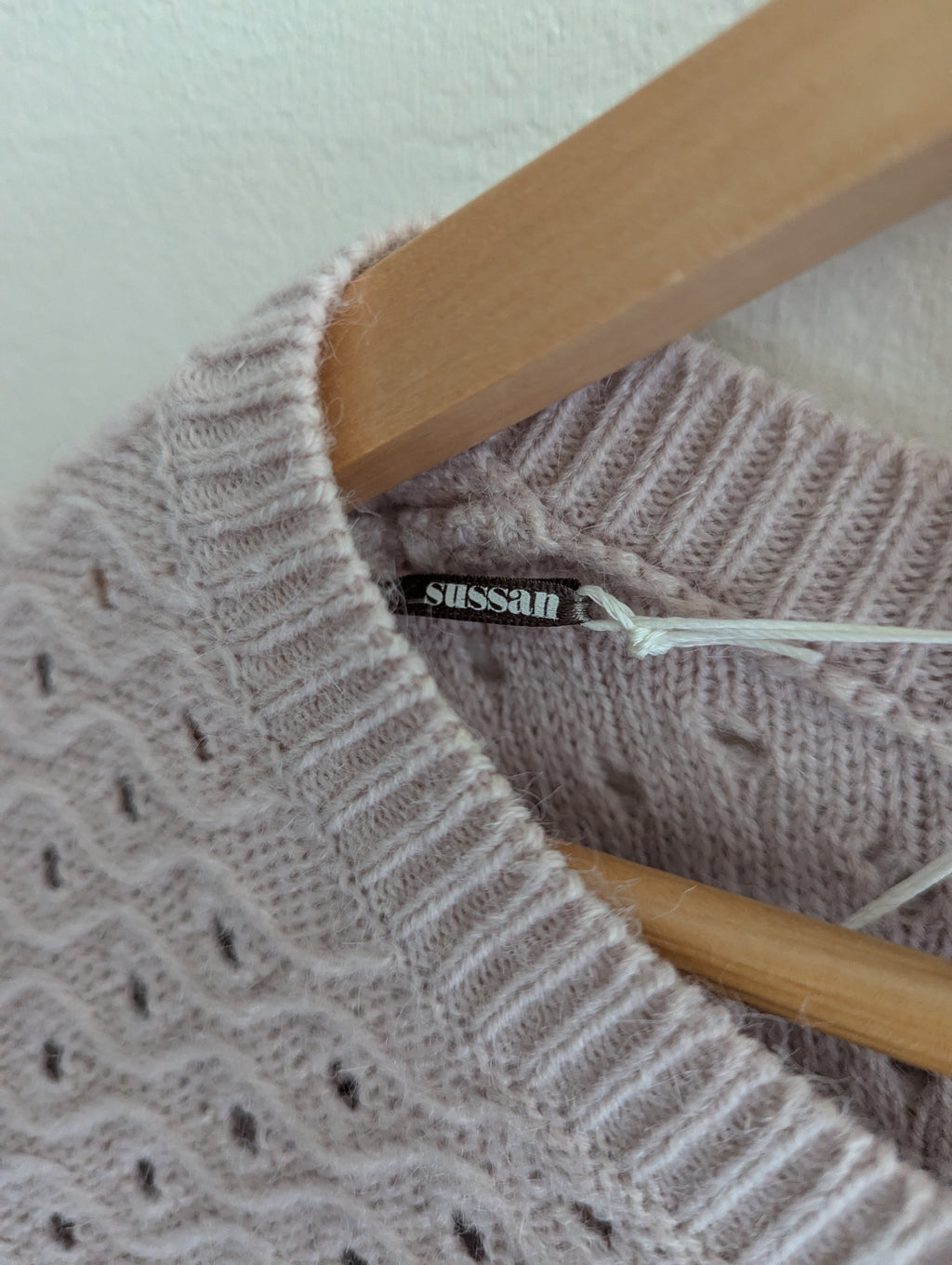 Sussan Eyelet Knit Dusty Pink Jumper