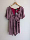 Minx & Moss Geometric Print Wrap Playsuit