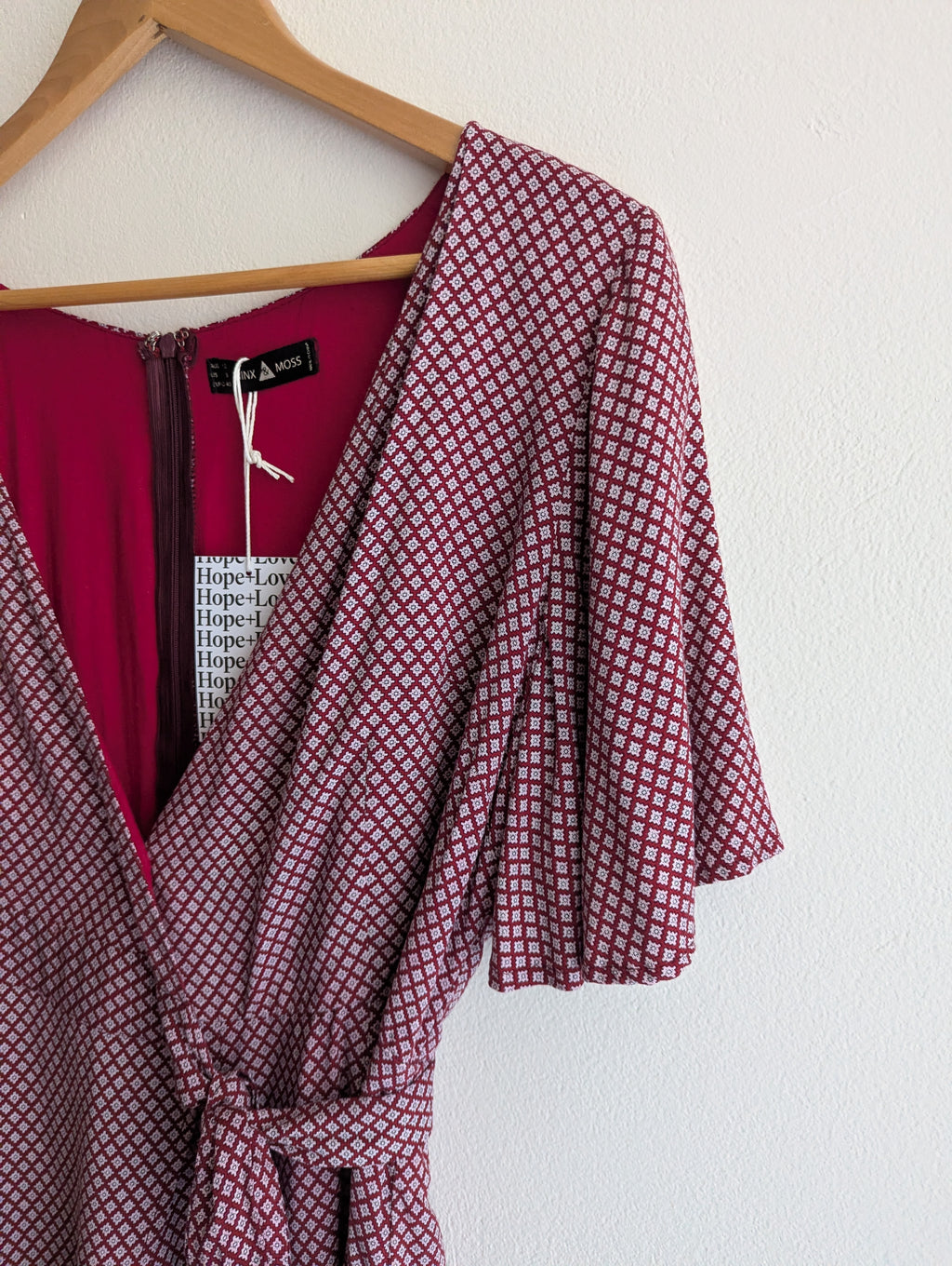 Minx & Moss Geometric Print Wrap Playsuit