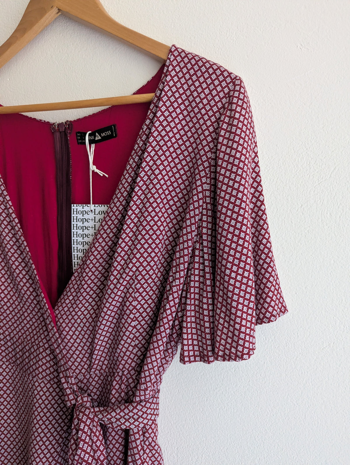 Minx & Moss Geometric Print Wrap Playsuit