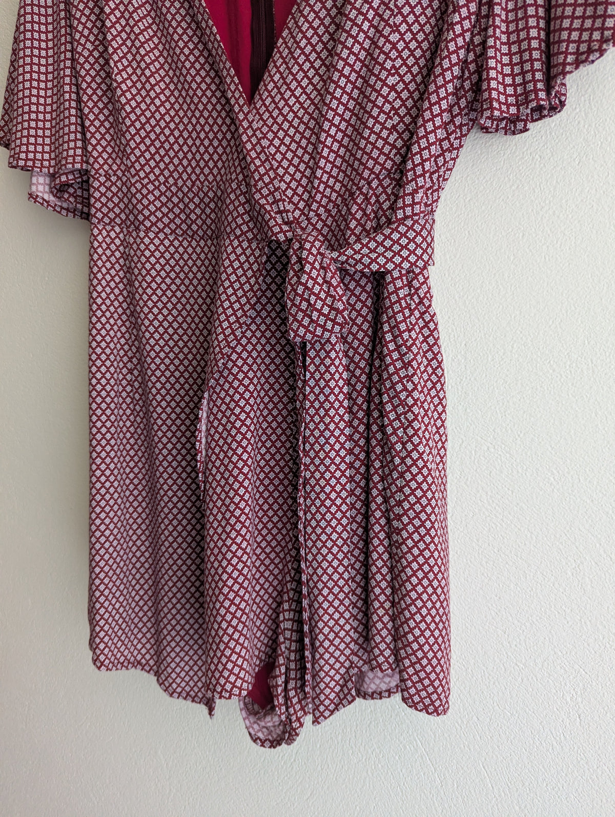 Minx & Moss Geometric Print Wrap Playsuit