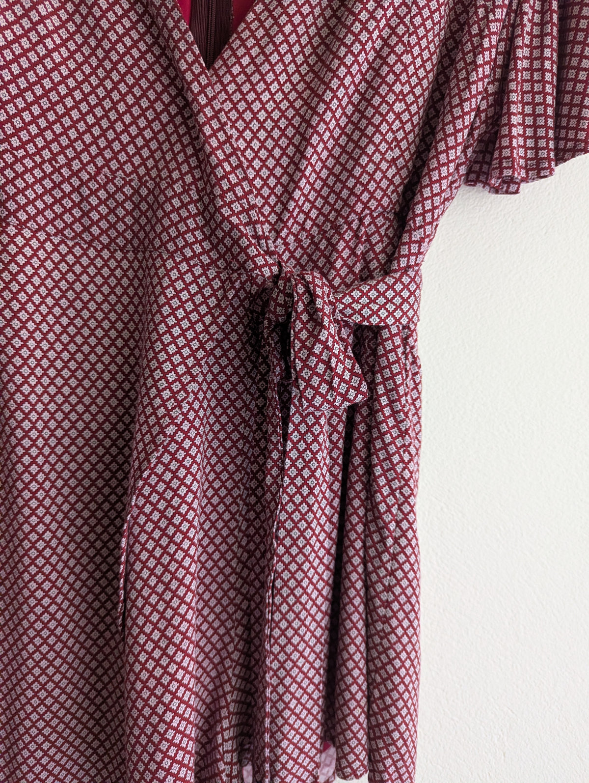 Minx & Moss Geometric Print Wrap Playsuit