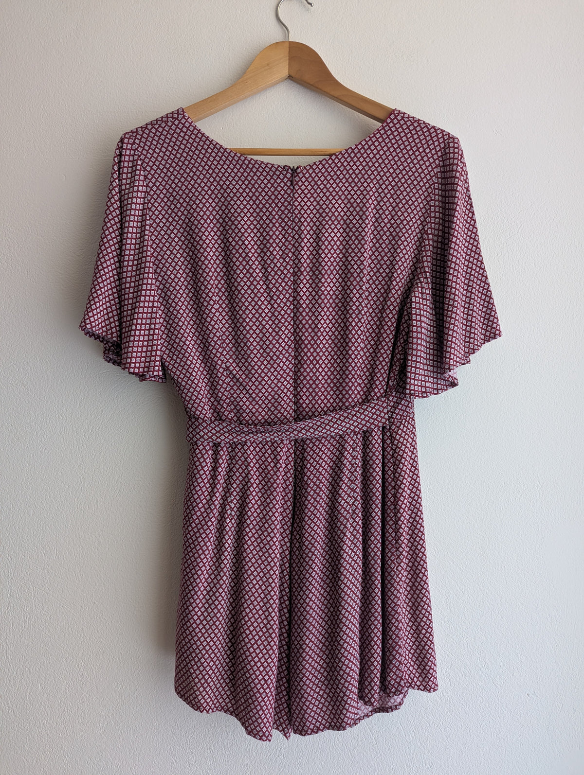 Minx & Moss Geometric Print Wrap Playsuit