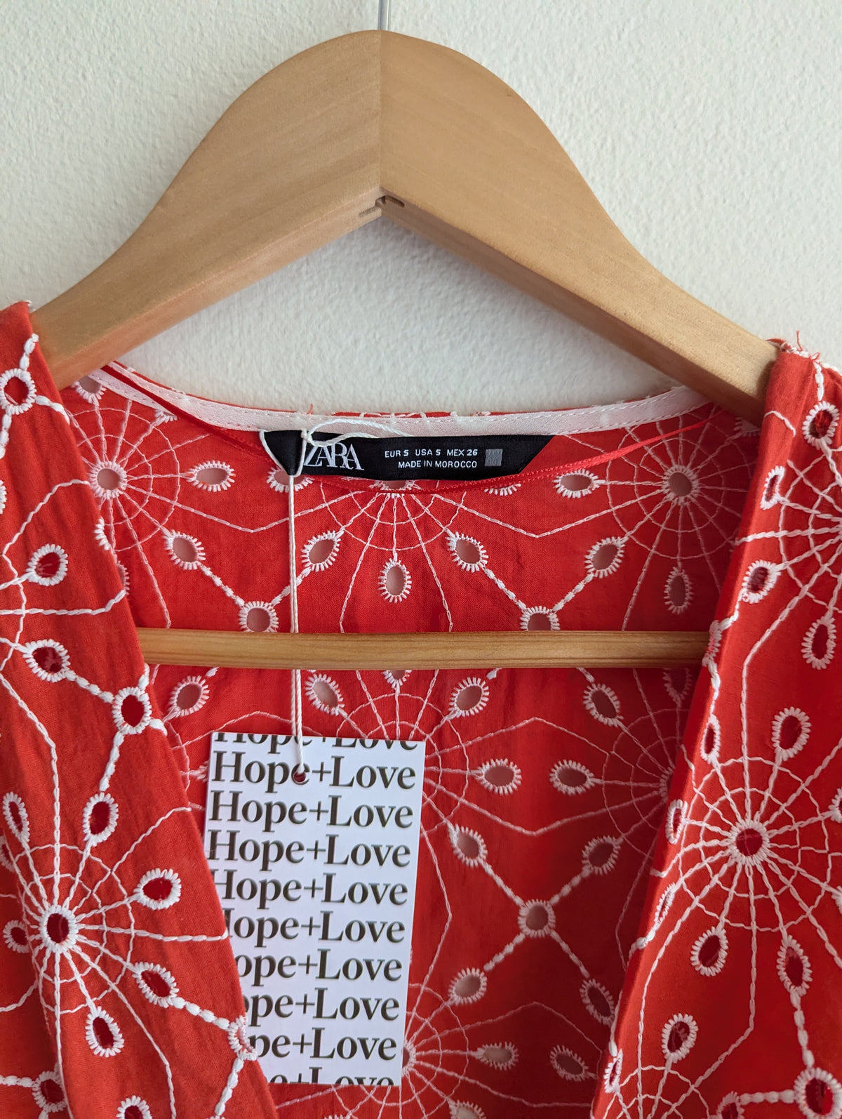 Zara Embroidered Tie Front Cropped Shrug