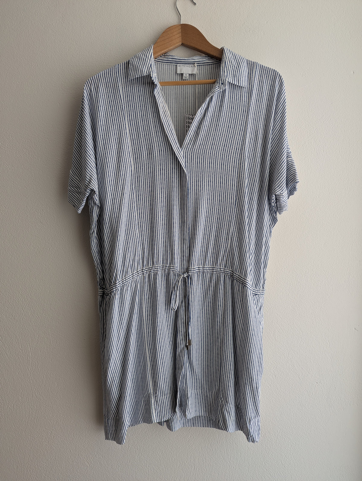 Witchery Navy & White Shirt Dress