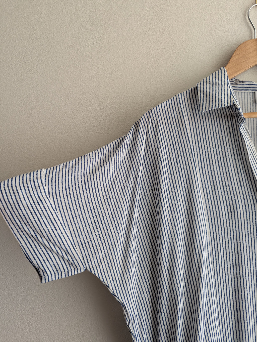 Witchery Navy & White Shirt Dress