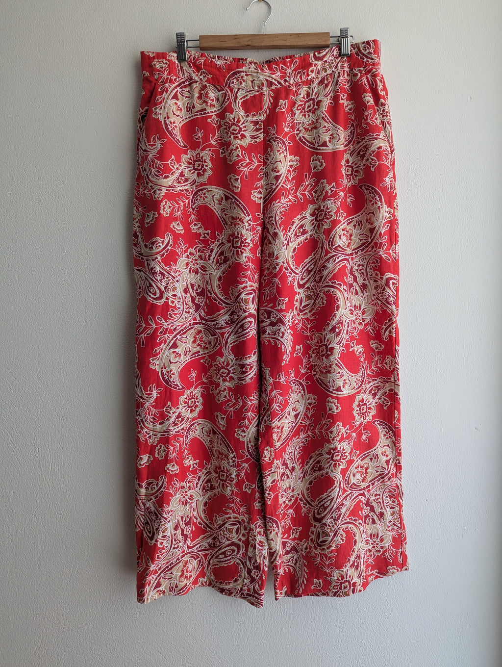 Sussan Linen Pull-On Paisley Pant