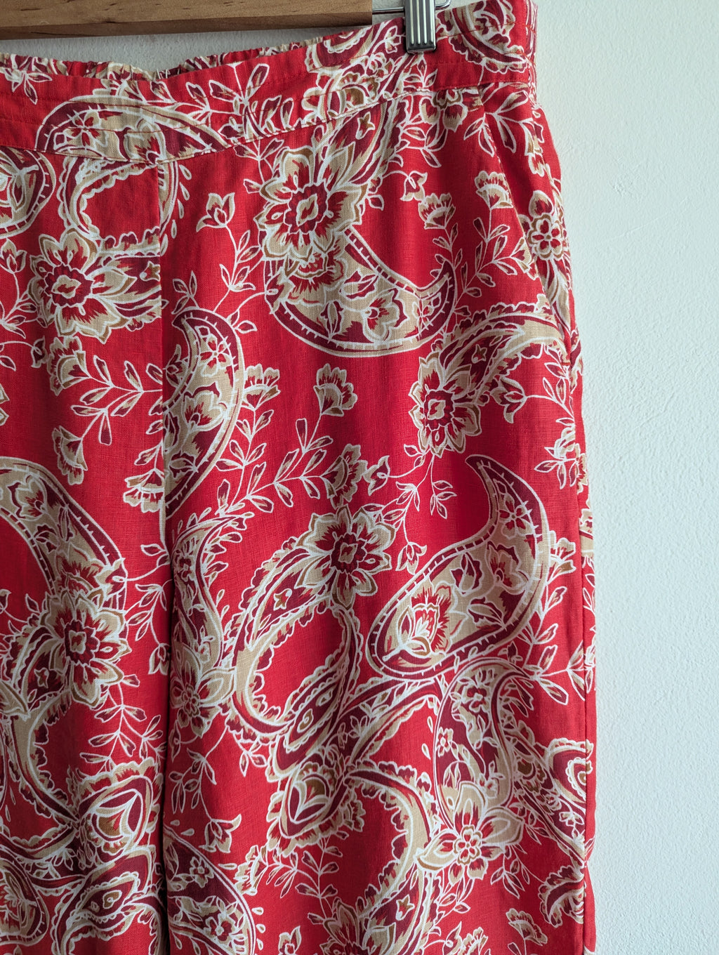 Sussan Linen Pull-On Paisley Pant