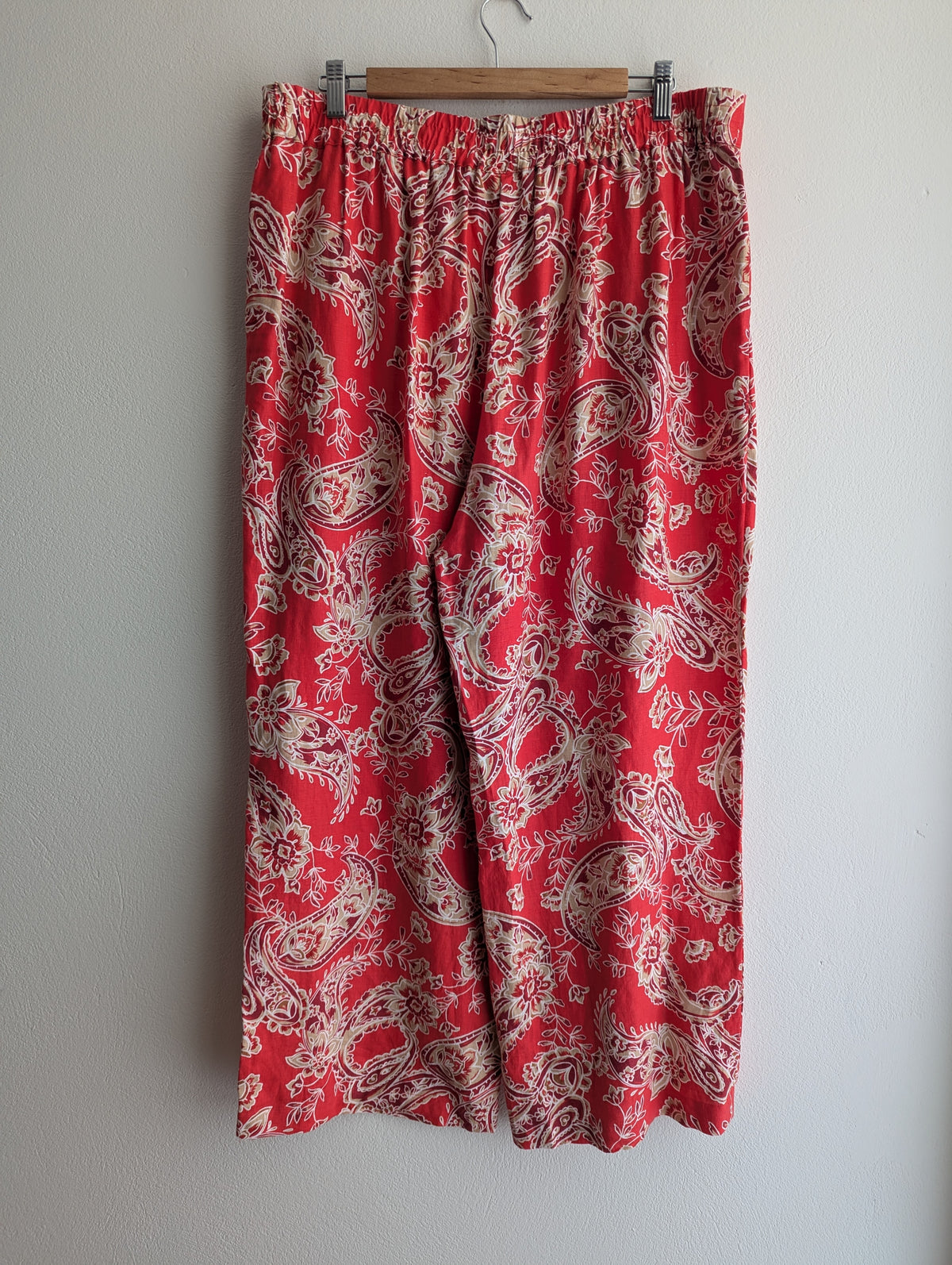 Sussan Linen Pull-On Paisley Pant