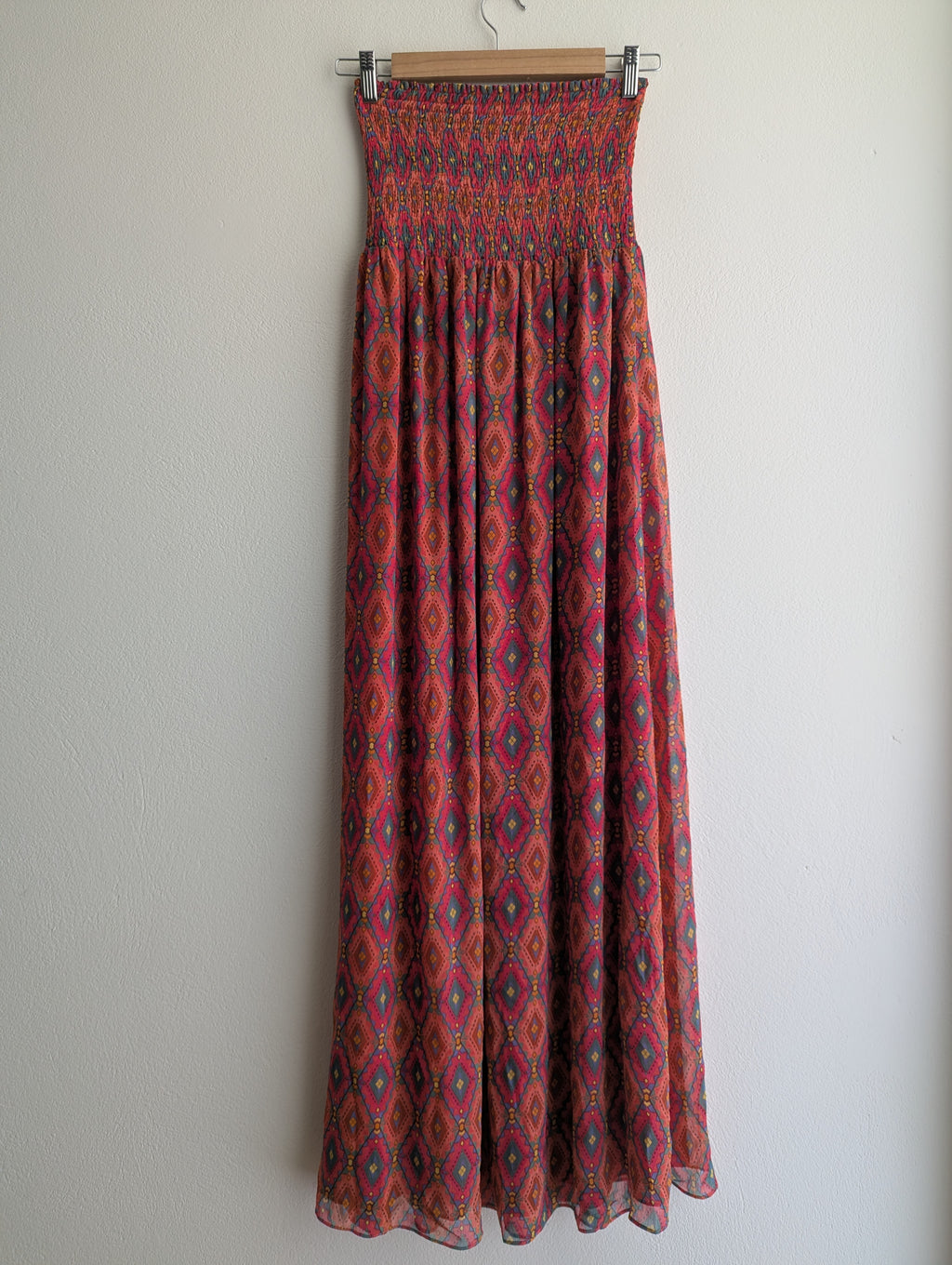 Miss Shop Geometric Strapless Maxi Dress